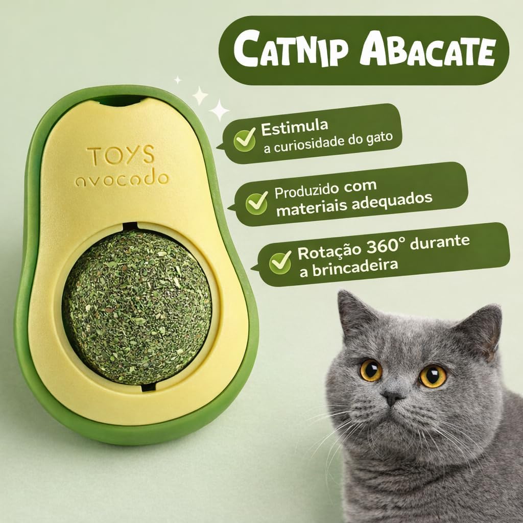¡A tu gato le encantará! ¡Juguete de aguacate con hierba gatera natural para una diversión garantizada!
