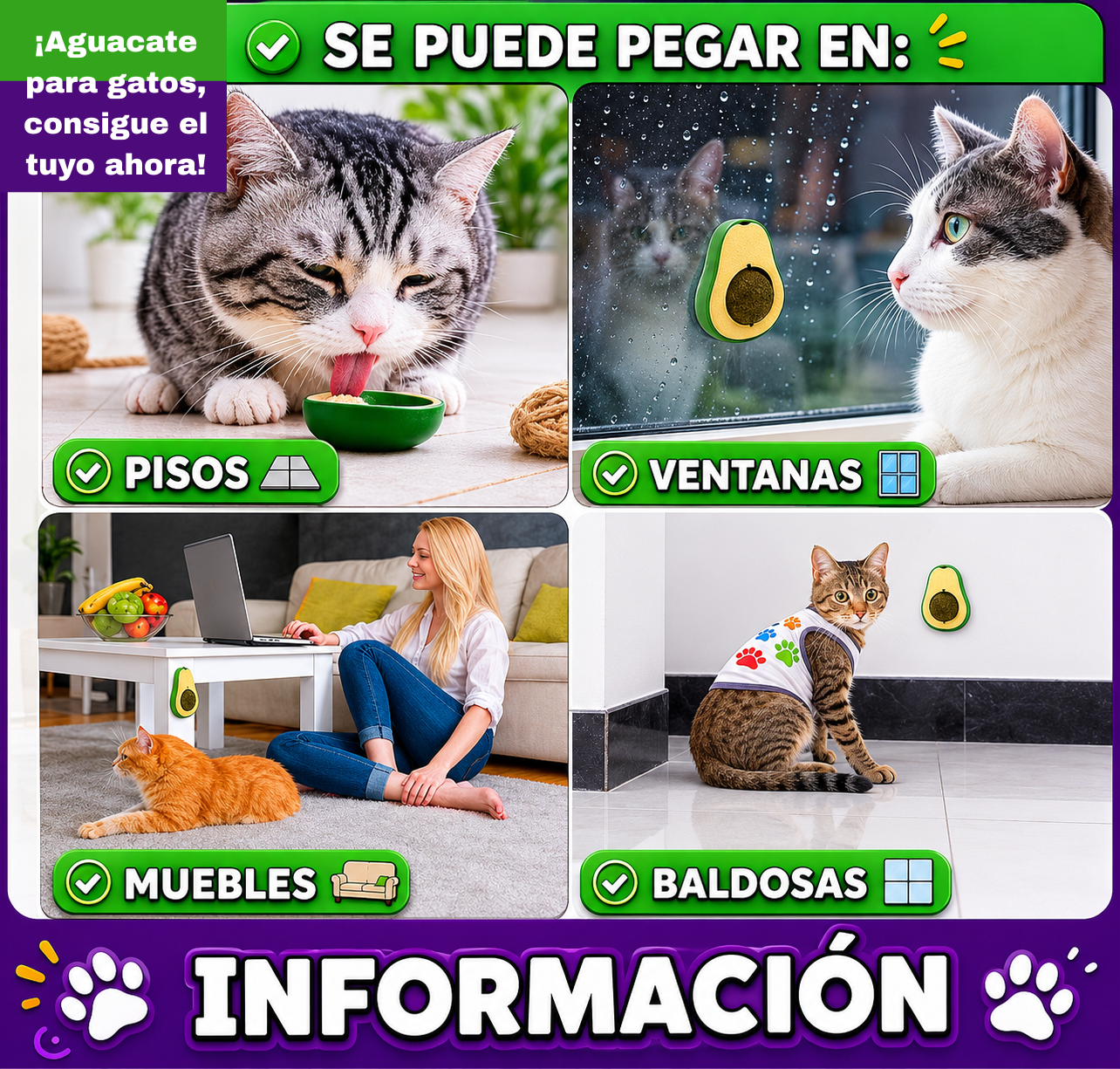 ¡A tu gato le encantará! ¡Juguete de aguacate con hierba gatera natural para una diversión garantizada!
